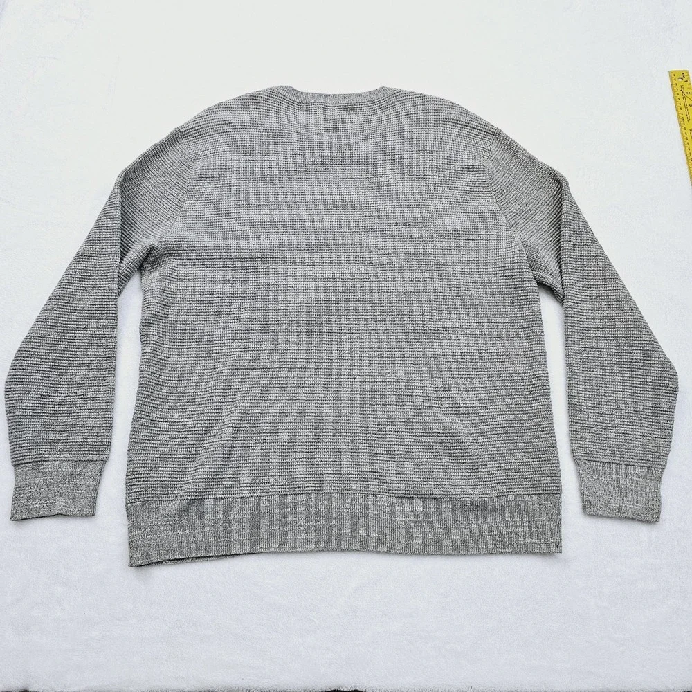 Knit‎ for J.Crew Mens XL Gray Coastal Fisherman Style Cozy Crewneck Sweater